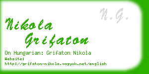 nikola grifaton business card